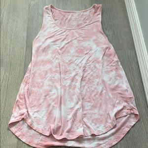 American eagle pink tie-dyed tank top